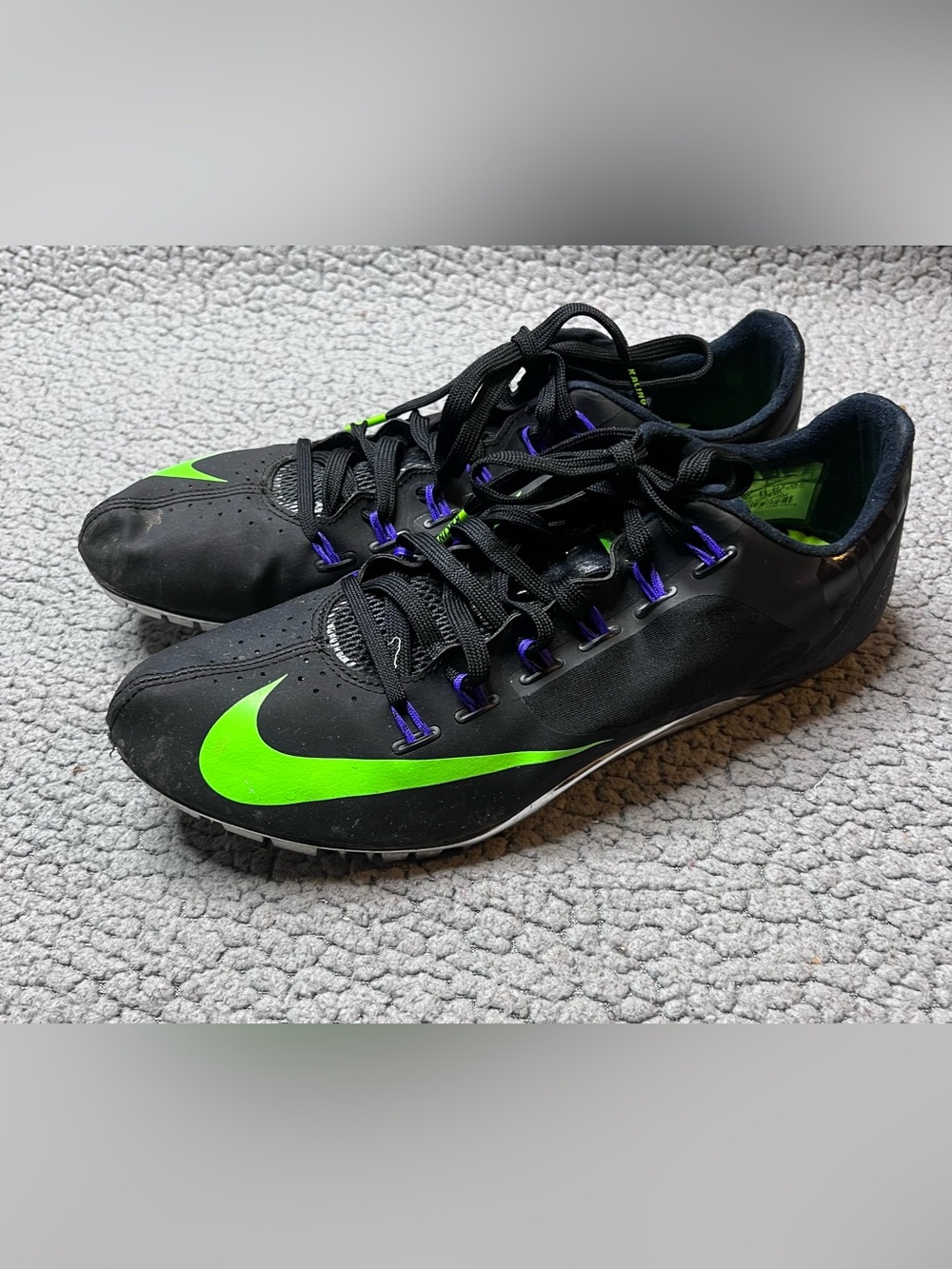 Nike Zoom Superfly R4 Track Spikes Sneakers Men’s Size 10.5 Black & Green
